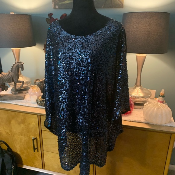 Lane Bryant sequined blouse - Picture 2 of 6